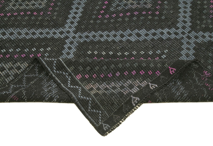 7x10 Blue Vintage Turkish Kilim Rug - 22022