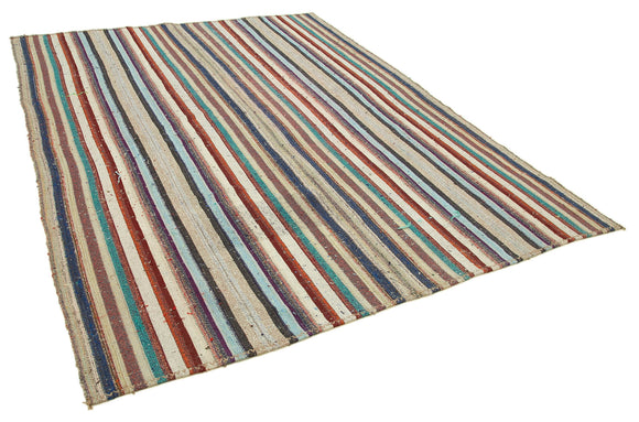 7x10 Multicolor Anatolian Kilim Rug - 22023
