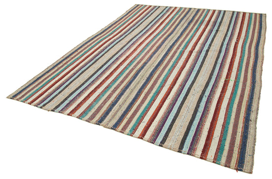 7x10 Multicolor Anatolian Kilim Rug - 22023
