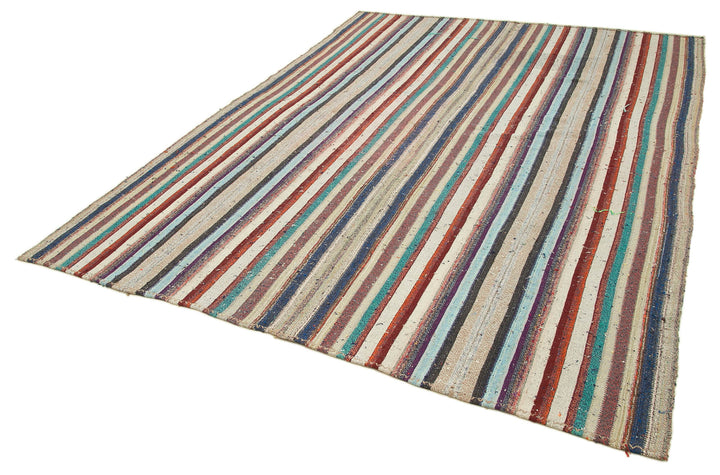 7x10 Multicolor Anatolian Kilim Rug - 22023