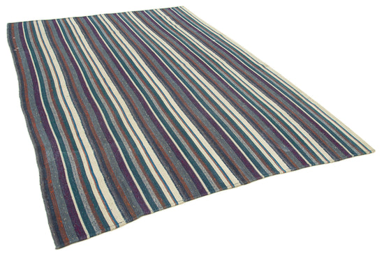 6x9 Purple Anatolian Kilim Rug - 22025