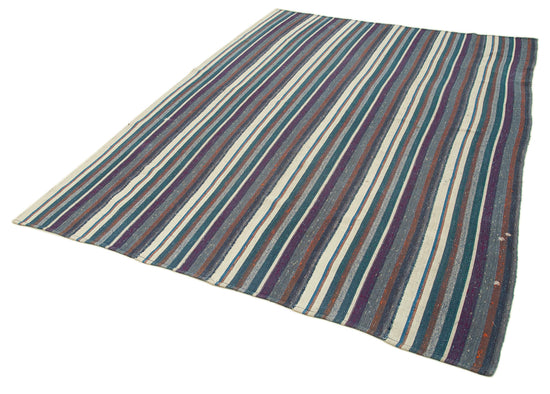 6x9 Purple Anatolian Kilim Rug - 22025