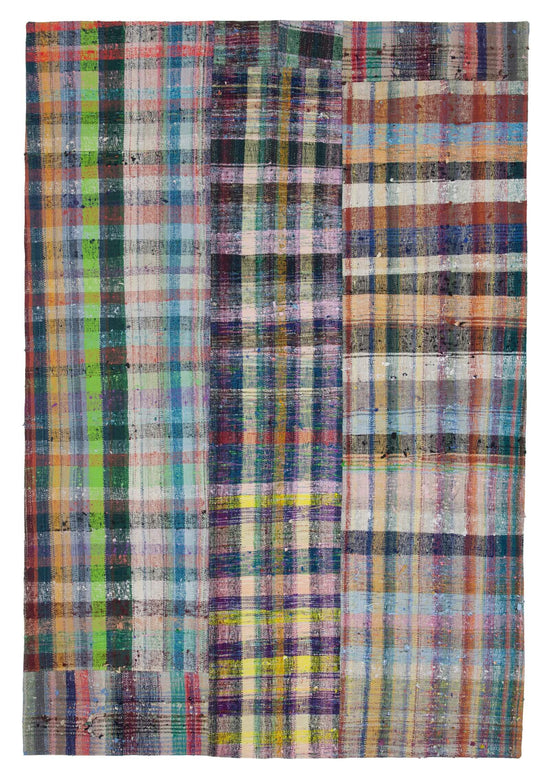 7x10 Multicolor Kilim Patchwork Rug - 22038