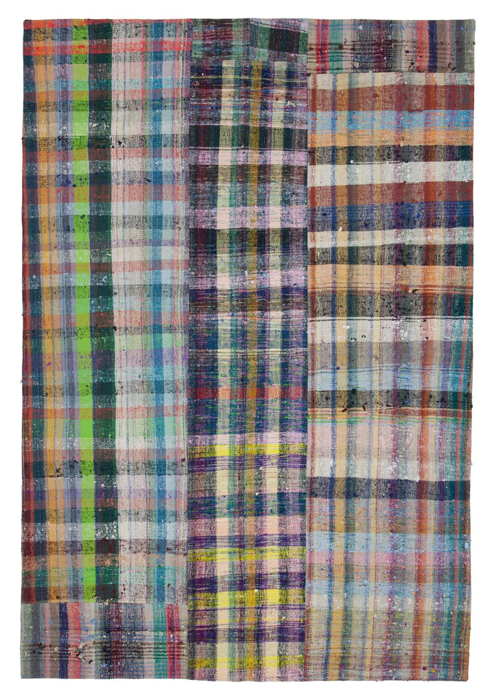 7x10 Multicolor Kilim Patchwork Rug - 22038