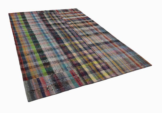 7x10 Multicolor Kilim Patchwork Rug - 22038