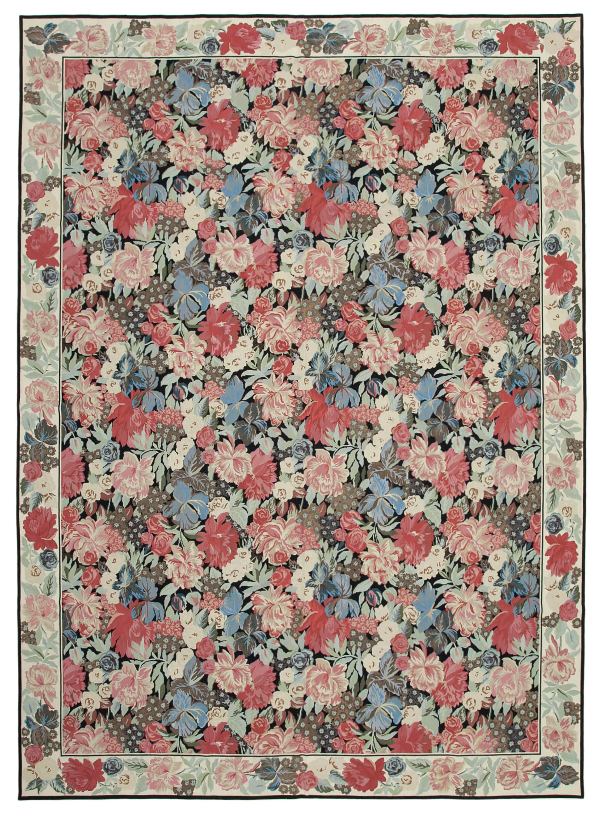 10x14 Beige Needlepoint Kilim Rug - 22047