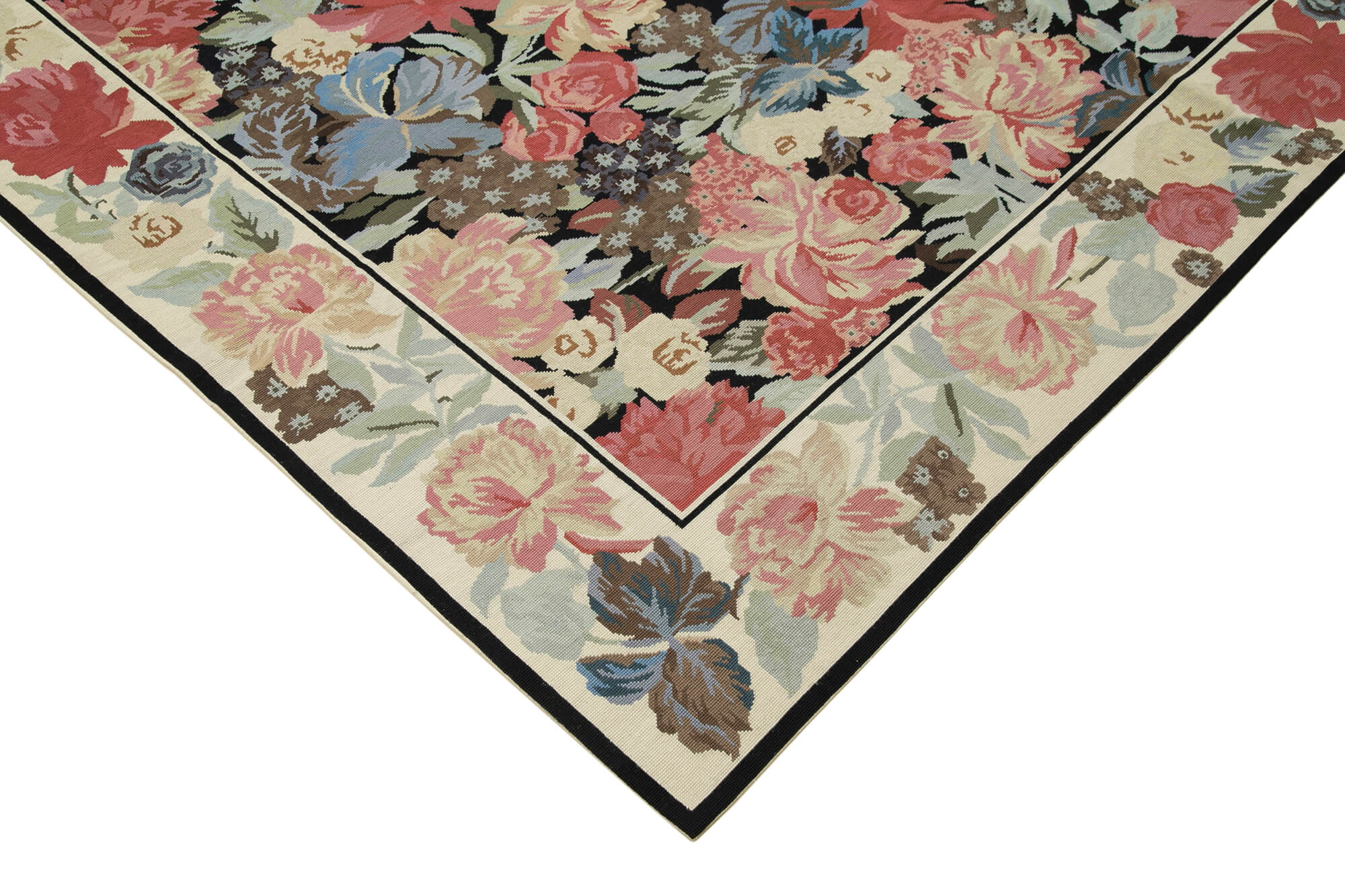 10x14 Beige Needlepoint Kilim Rug - 22047