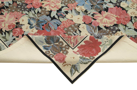 10x14 Beige Needlepoint Kilim Rug - 22047