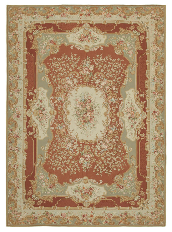 9x13 Beige Needlepoint Kilim Rug - 22048