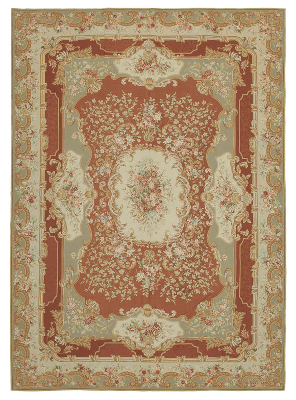 9x13 Beige Needlepoint Kilim Rug - 22048