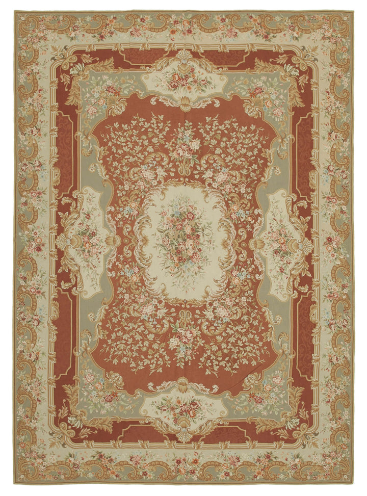 9x13 Beige Needlepoint Kilim Rug - 22048