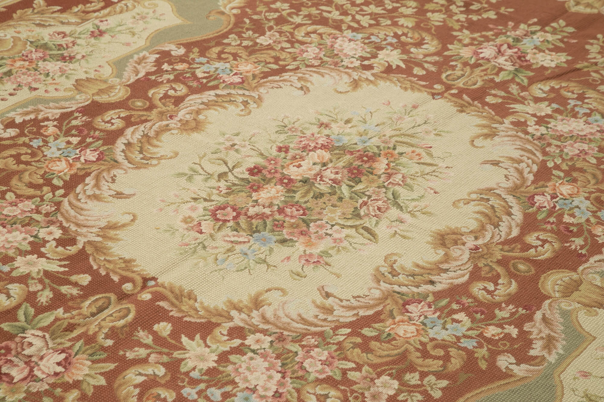 9x13 Beige Needlepoint Kilim Rug - 22048