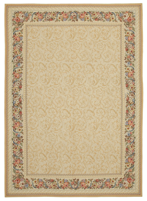 10x15 Beige Needlepoint Kilim Rug - 22050