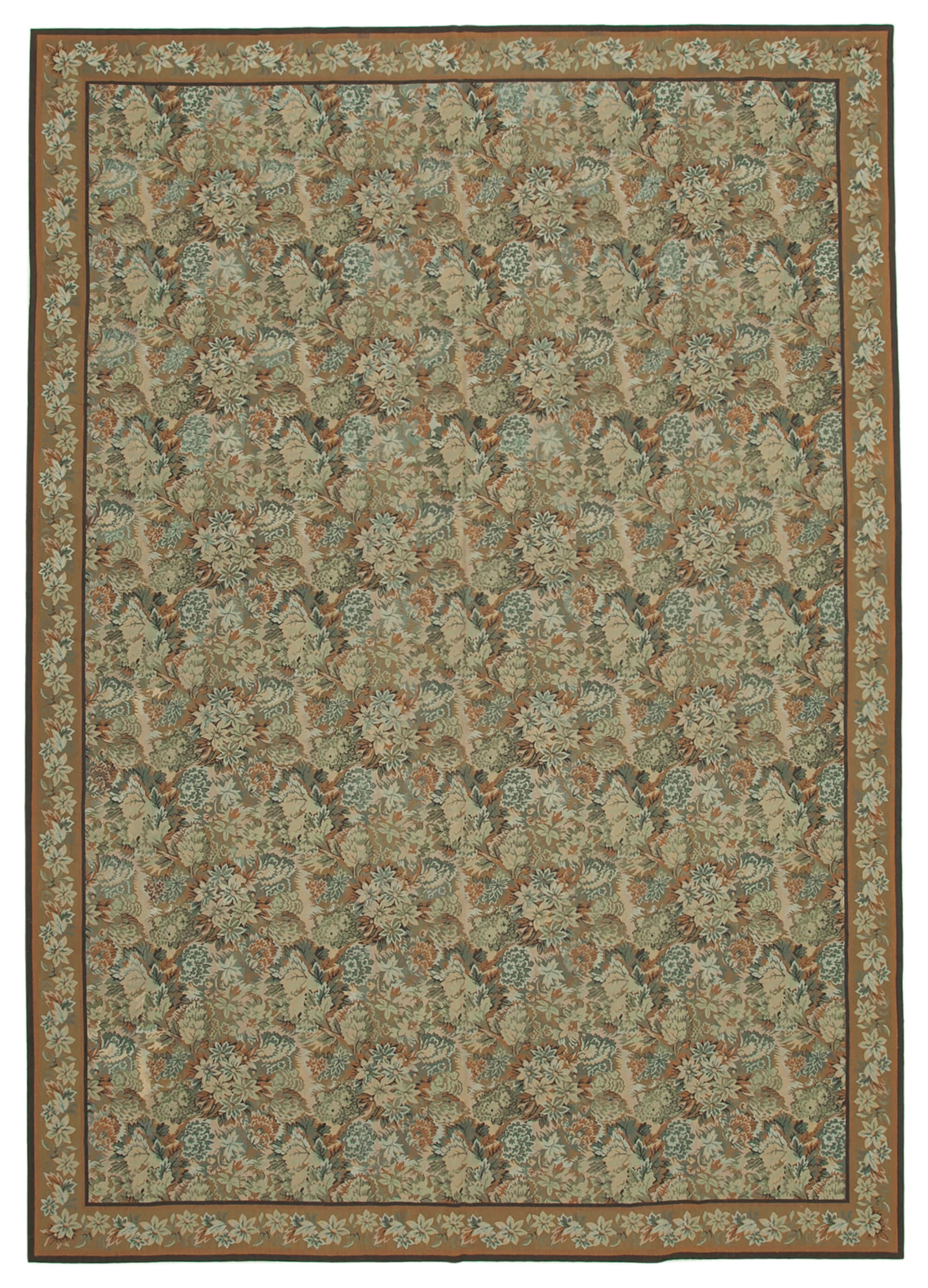 9x13 Beige Needlepoint Kilim Rug - 22053