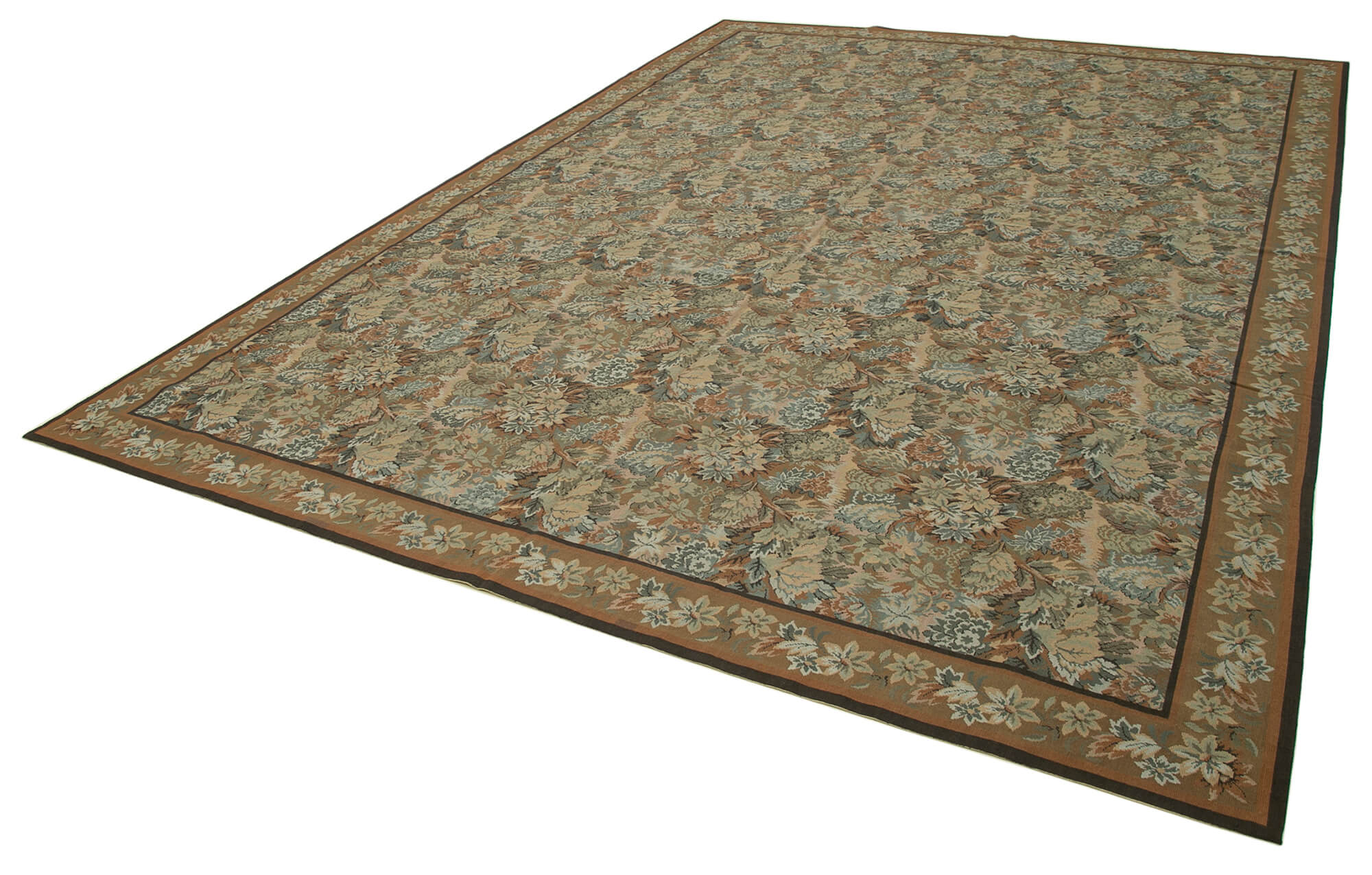 9x13 Beige Needlepoint Kilim Rug - 22053
