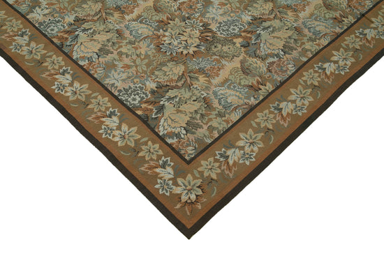 9x13 Beige Needlepoint Kilim Rug - 22053