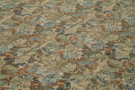 9x13 Beige Needlepoint Kilim Rug - 22053