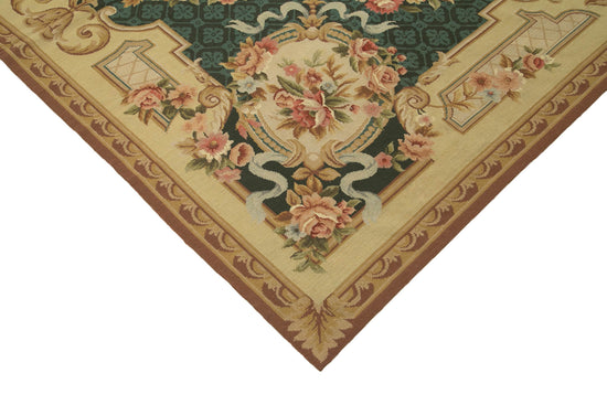 8x10 Beige Needlepoint Kilim Rug - 22062