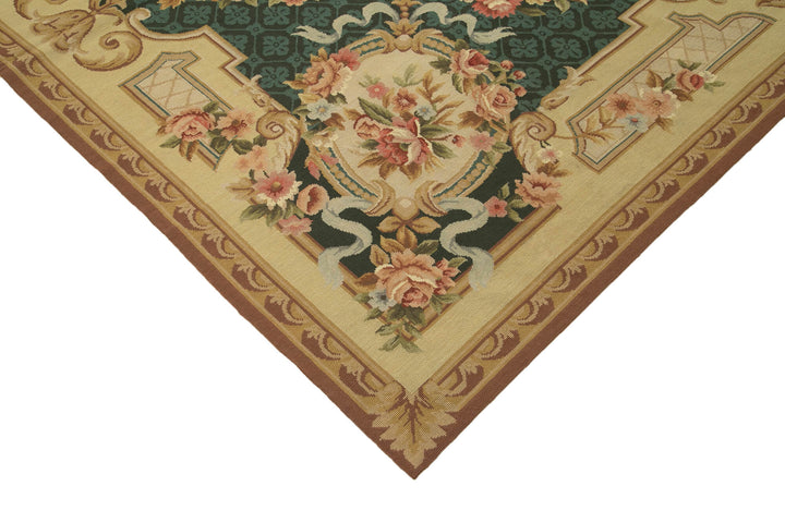 8x10 Beige Needlepoint Kilim Rug - 22062