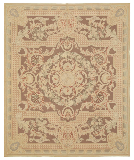 8x9 Beige Needlepoint Kilim Rug - 22063