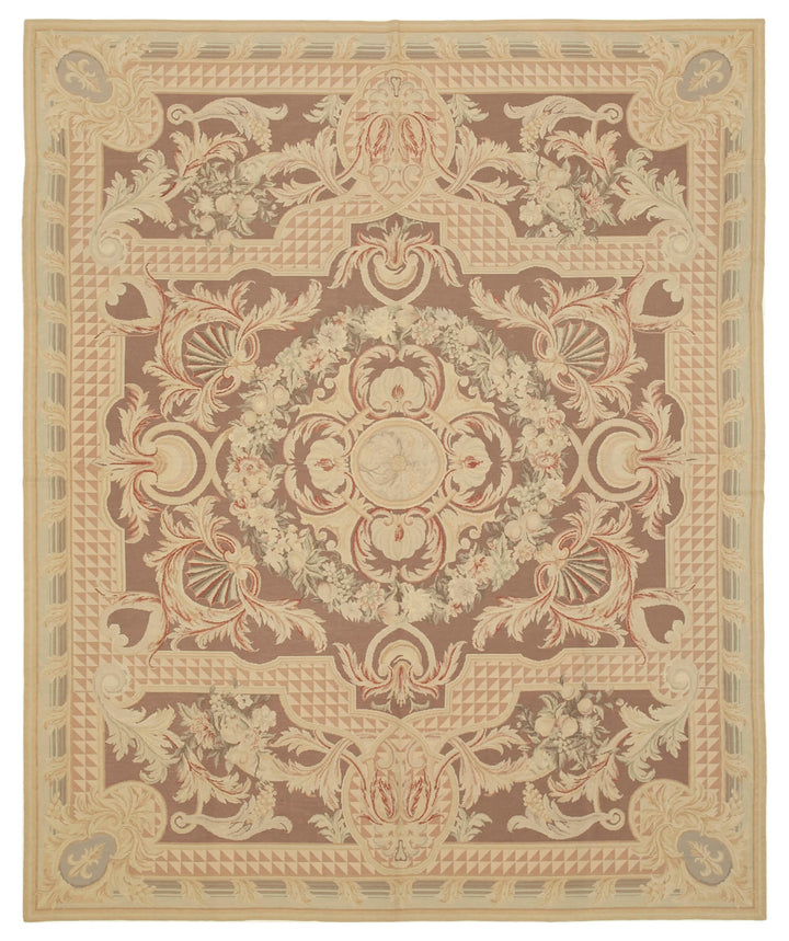 8x9 Beige Needlepoint Kilim Rug - 22063