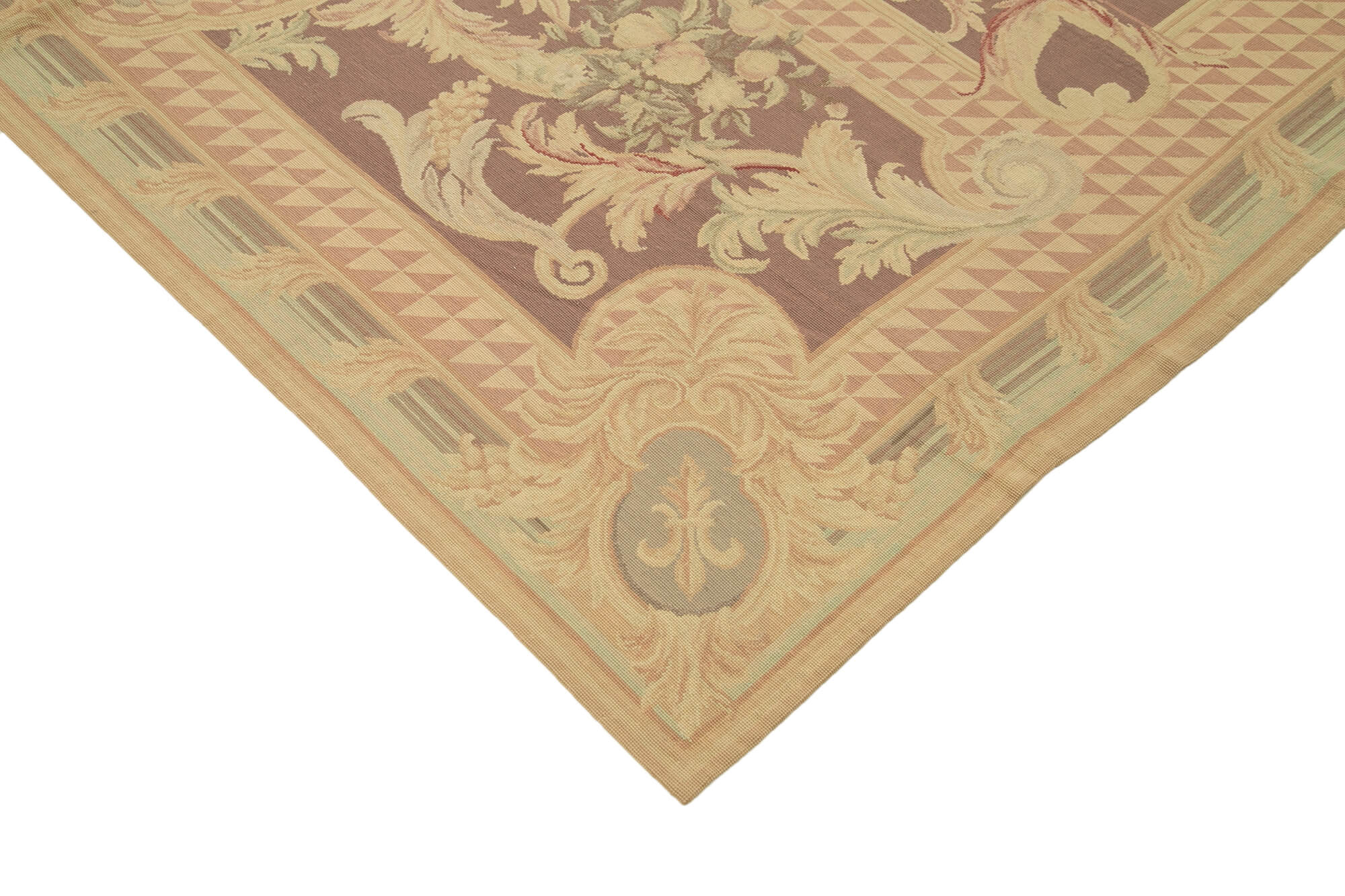 8x9 Beige Needlepoint Kilim Rug - 22063