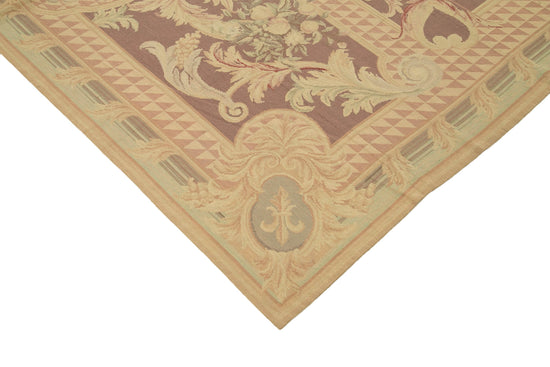 8x9 Beige Needlepoint Kilim Rug - 22063