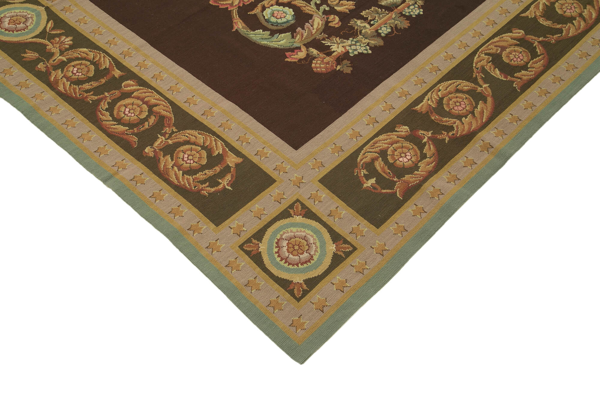 8x10 Beige Needlepoint Kilim Rug - 22067