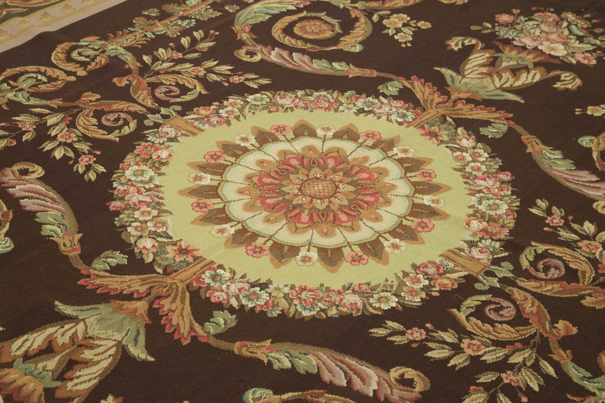 8x10 Beige Needlepoint Kilim Rug - 22067