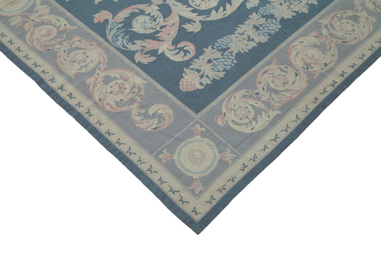 8x11 Purple Needlepoint Kilim Rug - 22068