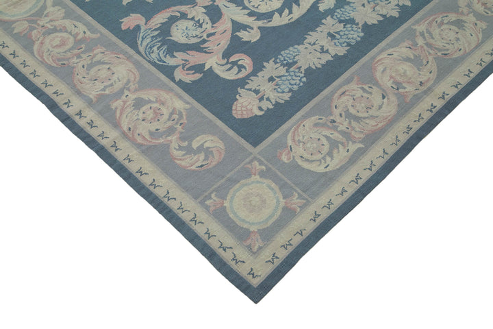 8x11 Purple Needlepoint Kilim Rug - 22068
