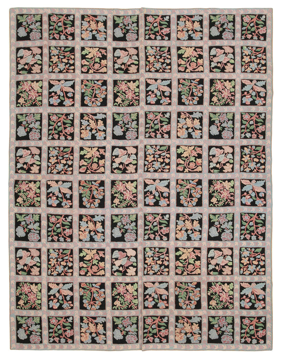 8x10 Purple Needlepoint Kilim Rug - 22069