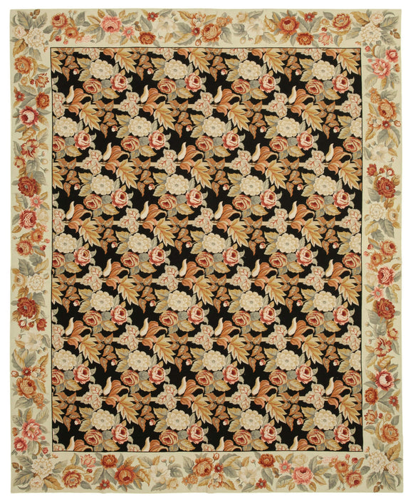 8x10 Beige Needlepoint Kilim Rug - 22073
