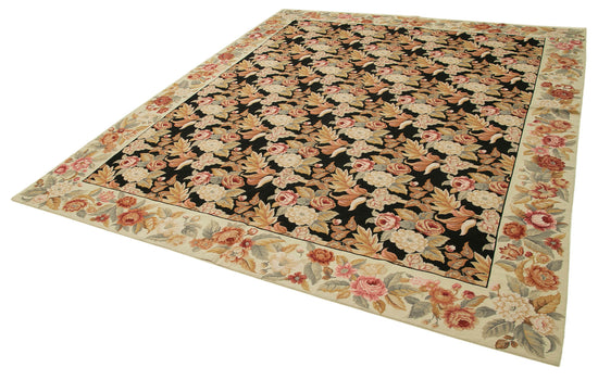 8x10 Beige Needlepoint Kilim Rug - 22073