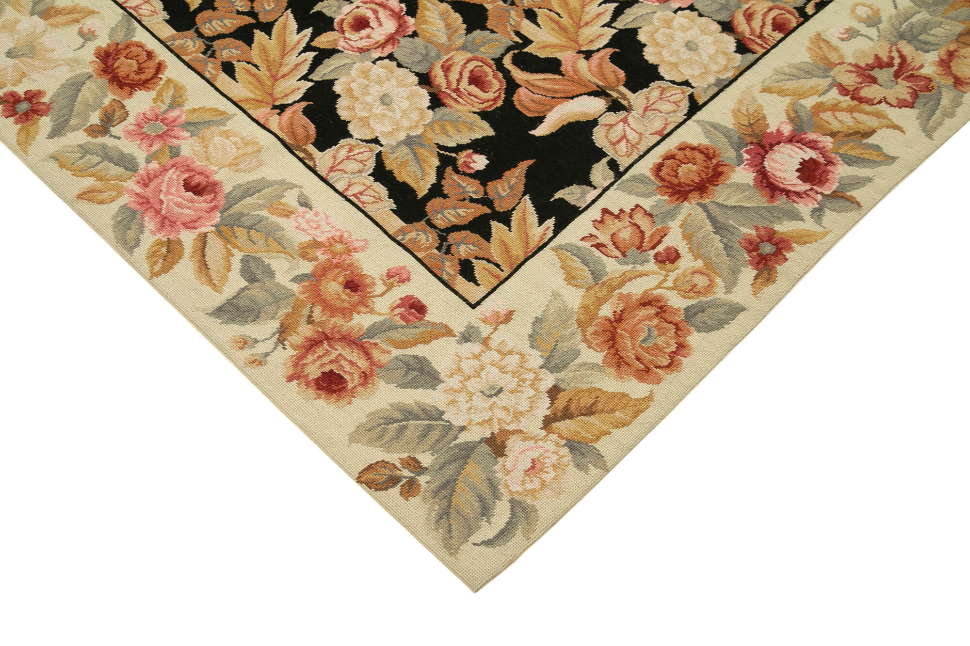 8x10 Beige Needlepoint Kilim Rug - 22073
