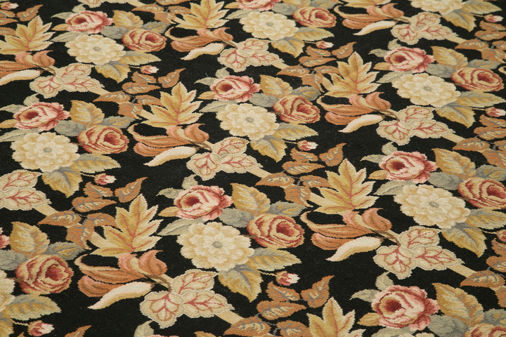 8x10 Beige Needlepoint Kilim Rug - 22073