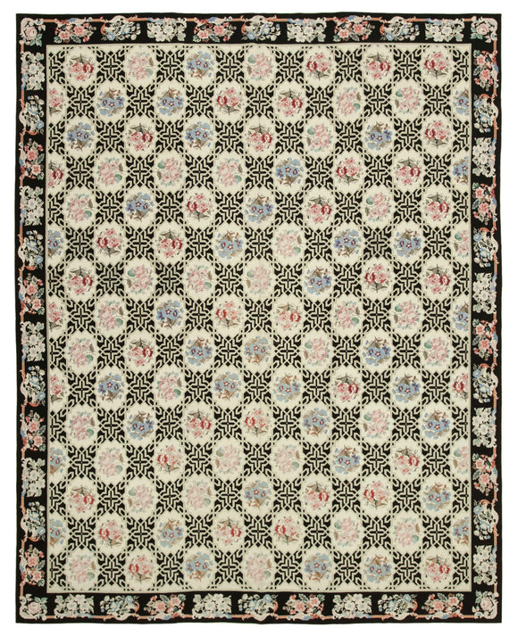 8x9 Beige Needlepoint Kilim Rug - 22074