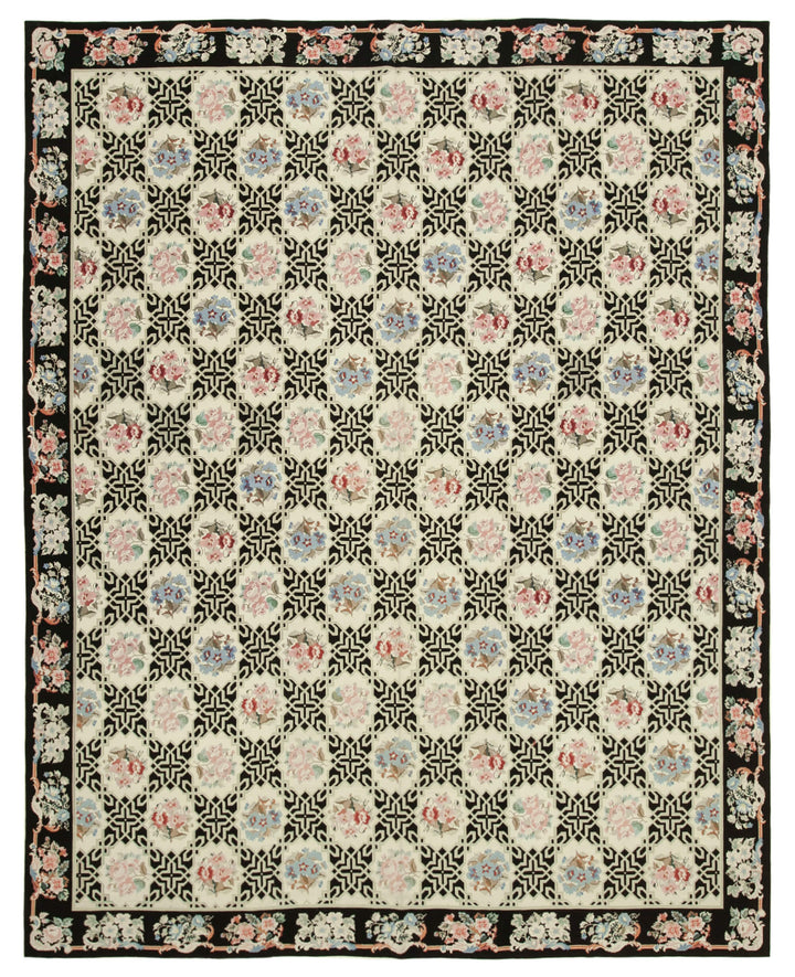 8x9 Beige Needlepoint Kilim Rug - 22074