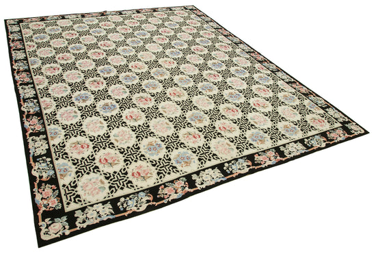 8x9 Beige Needlepoint Kilim Rug - 22074