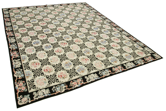 8x9 Beige Needlepoint Kilim Rug - 22074