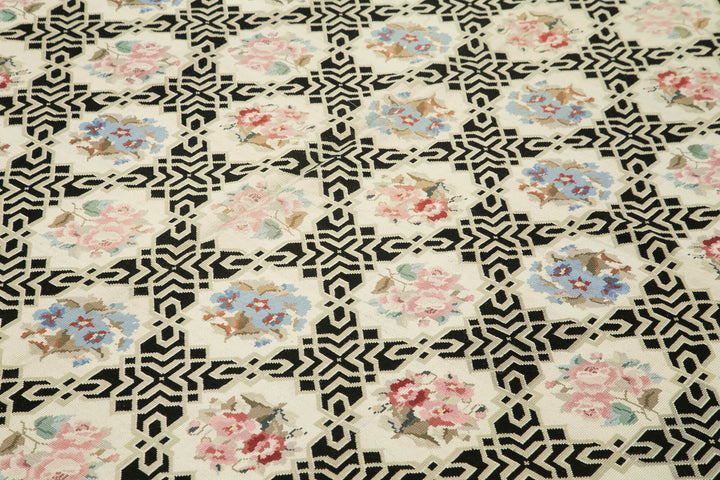 8x9 Beige Needlepoint Kilim Rug - 22074