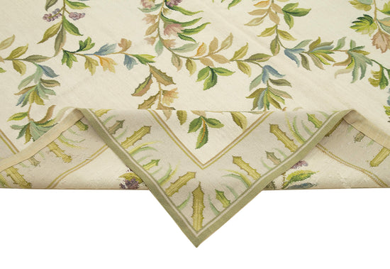 6x9 Beige Needlepoint Kilim Rug - 22079