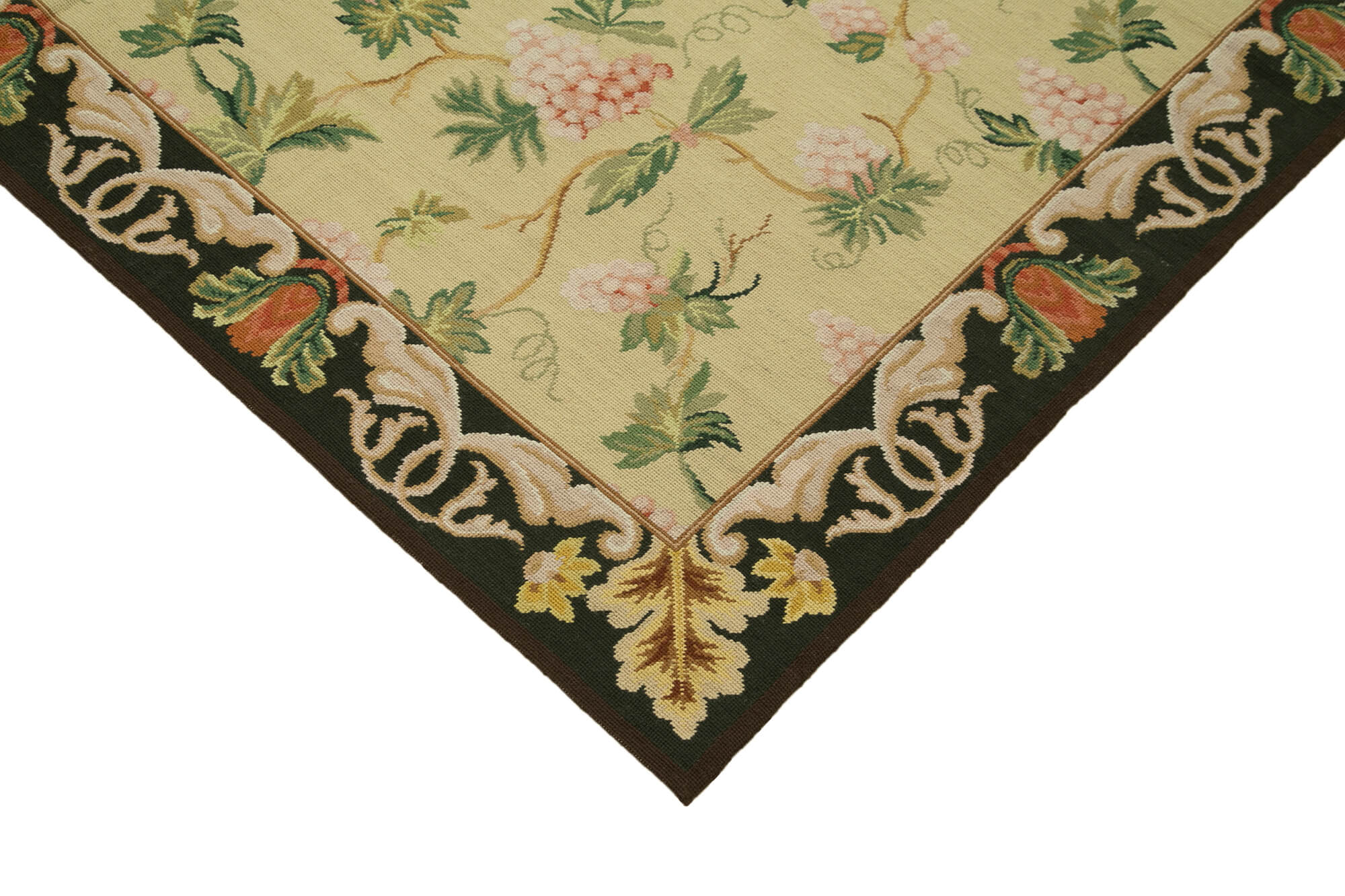 6x9 Beige Needlepoint Kilim Rug - 22080