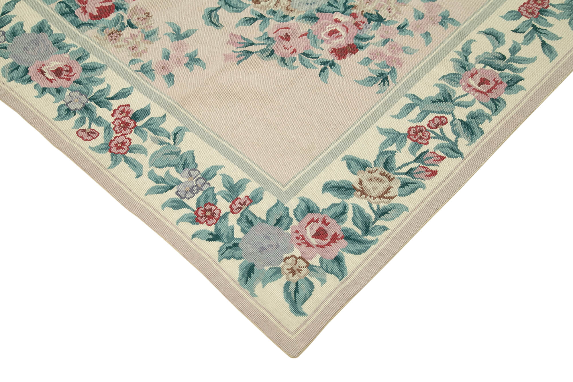 6x8 Pink Needlepoint Kilim Rug - 22082