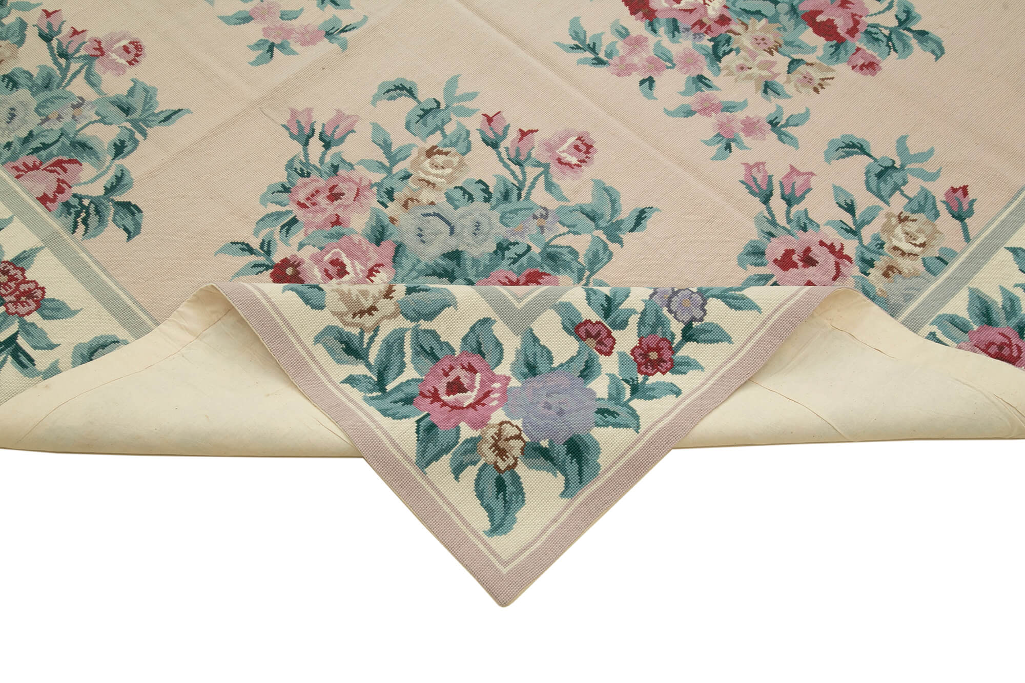 6x8 Pink Needlepoint Kilim Rug - 22082