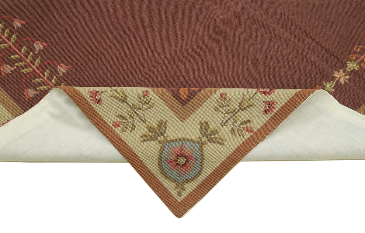 6x9 Red Needlepoint Kilim Rug - 22089