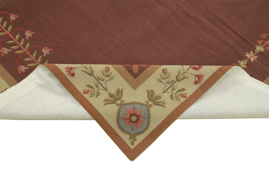 6x9 Red Needlepoint Kilim Rug - 22089