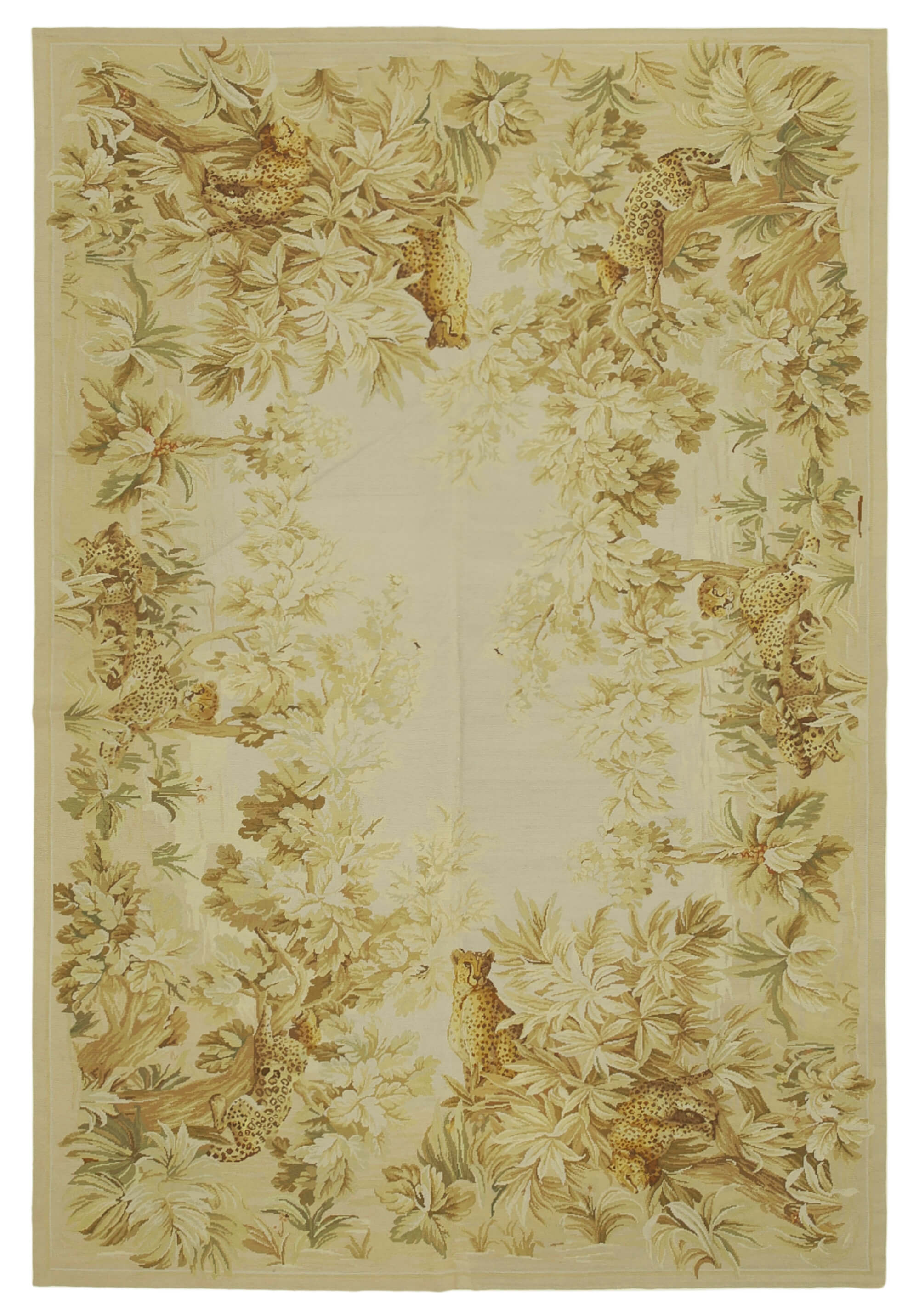 6x9 Beige Needlepoint Kilim Rug - 22092