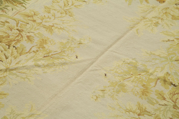 6x9 Beige Needlepoint Kilim Rug - 22092