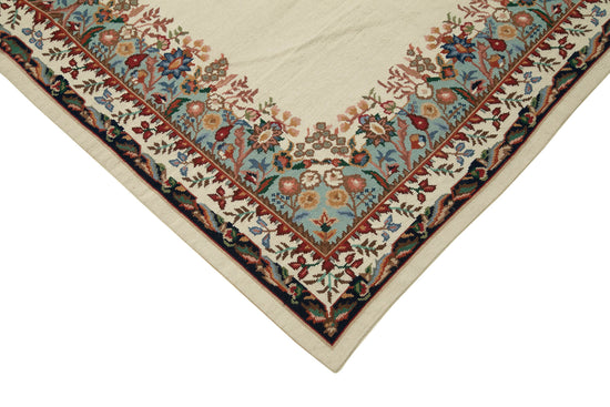 5x8 Beige Needlepoint Kilim Rug - 22094
